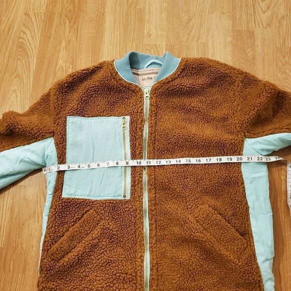 Free People Rivington Sherpa Jacket size Small in Amber Combo - NEW - Picture 13 of 16